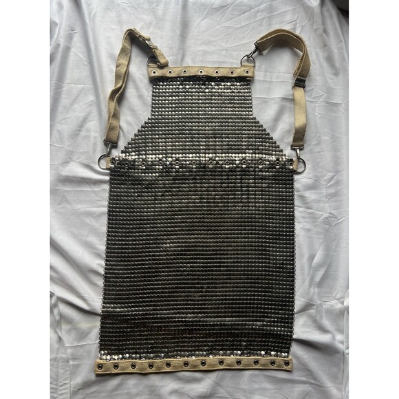 RARE VINTAGE CHAIN MAIL BUTCHER MEAT CUTTER APRON STEAM PUNK AUTHENTIC WW1 - Picture 1 of 13